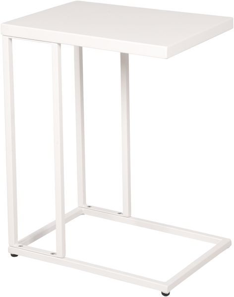Beistelltisch INES - Stahl Weiß 56 x 31 x 43 cm | Couchtisch Sofatisch Abstelltisch