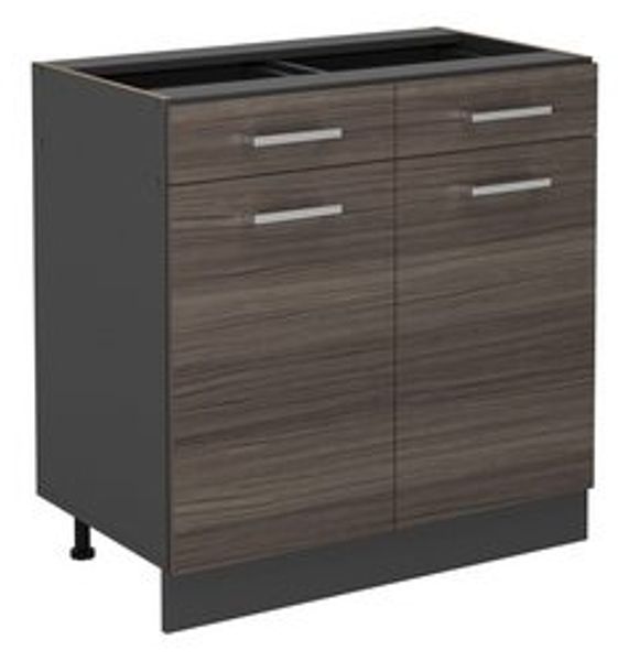 Küchenunterschrank R-Line Edelgrau 80 cm ohne Arbeitsplatte Vicco Bild 6