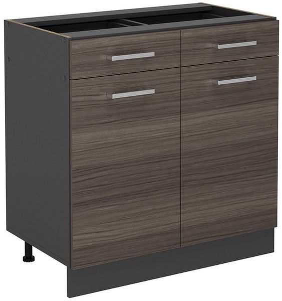 Küchenunterschrank R-Line Edelgrau 80 cm ohne Arbeitsplatte Vicco Bild 5