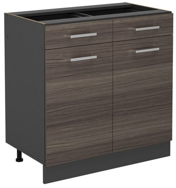 Küchenunterschrank R-Line Edelgrau 80 cm ohne Arbeitsplatte Vicco Bild 4