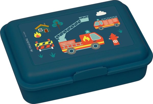 COPPENRATH DIE SPIEGELBURG Lunchbox Kl. Butterbrotdose Feuerwehr - Wenn ich mal groß bin, Kunststoff, (Set, 2-tlg, 1), mit stufenlos verstellbarer Trennwand
