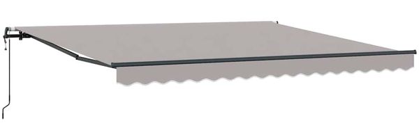 vidaXL Ausziehbare Markise Hellgrau 400 x 350 cm Stoff und Aluminium 3330805 Bild 2