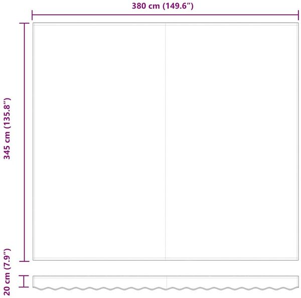 vidaXL Ausziehbare Markise Hellgrau 400 x 350 cm Stoff und Aluminium 3330805 Bild 12