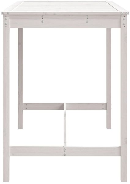 Gartentisch, Balkontisch, Beistelltisch Weiß 121x82,5x110 cm Massivholz Kiefer Bild 5