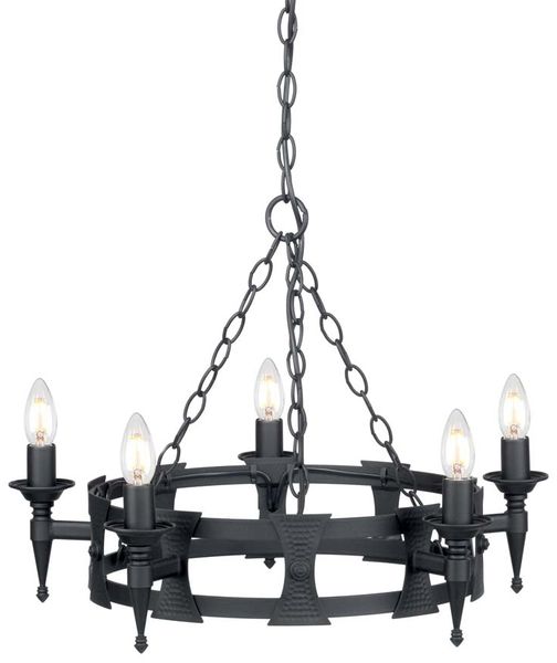 Kronleuchter, Hängeleuchte, Schmiedeeisen, D 60 cm