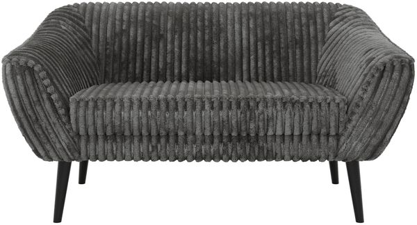 Polstersofa PIRS 2 Skandinavisches Sofa 2-Sitzer, Sofa mit Wellenfederung, Breite 140 cm, schwarze Füße Hoher Sitzkomfort - Grau Cord Bild 7