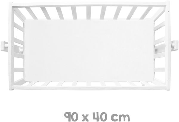 roba Komplettwiegenset - inkl. Kinderbettausstattung 'Little Stars' & Bremsrollensatz - Weiß Bild 6