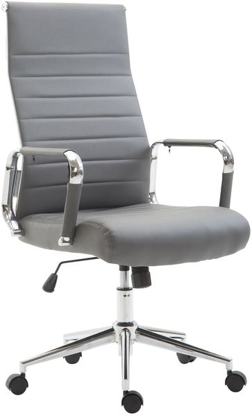 Bürostuhl Ergonomisch SONOD Schreibtischstuhl mit Rollen Höhenverstellbarer Drehstuhl, Arbeitsstuhl mit Armlehne Chefsessel, Computerstuhl 135 kg Grau