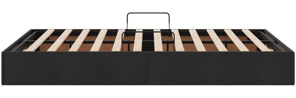 vidaXL Ottoman Bettgestell mit Speicher Schwarz 120 x 190 cm Samt 3442870 Bild 8