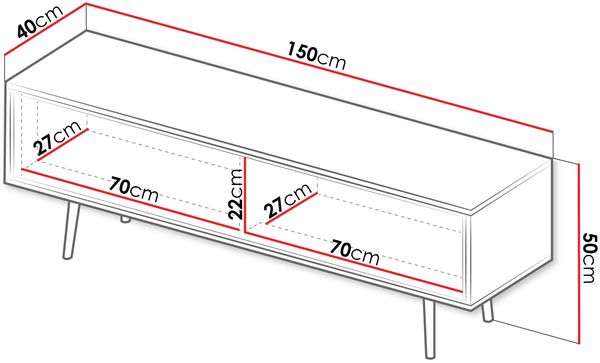 TV-Lowboard Tiloni 02 (Farbe: Schwarzer Graphit) Bild 8
