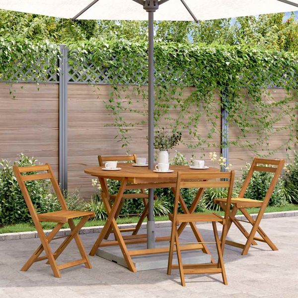 vidaXL Klappbarer Gartentisch 110 cm Massivholz Akazie 316844