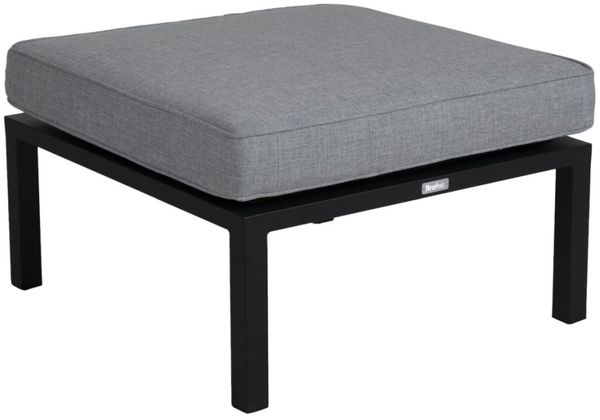 Gartenhocker Belfort mit Kissen, Schwarz, 71 x 69 x 41 cm