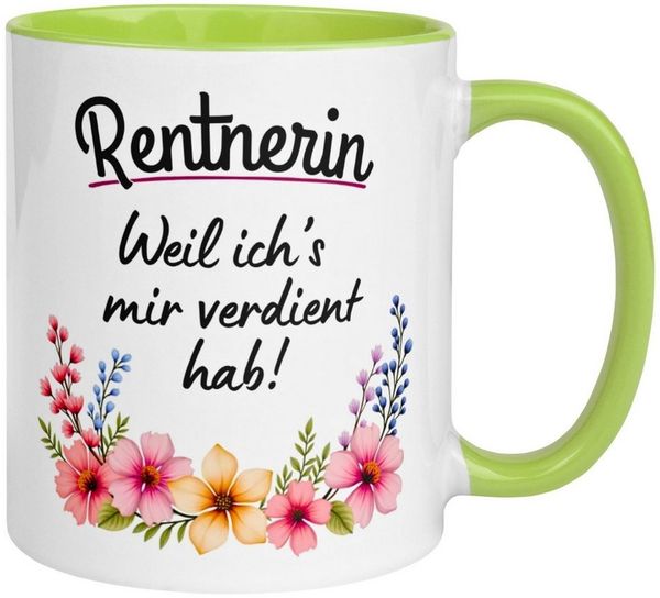 Momentals Tasse Rente Frau – Weil ichs mir verdient hab – Geschenk Rentnerin Ruhestand, Gratis Versand · Links-&Rechtshänder · Spülmaschinenfest