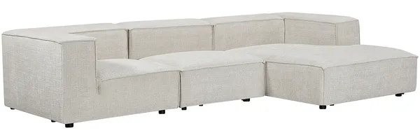 Vente-unique - RUZOLO Sofa Stoff Beige - B 169 cm x H 67 cm x L 313 cm