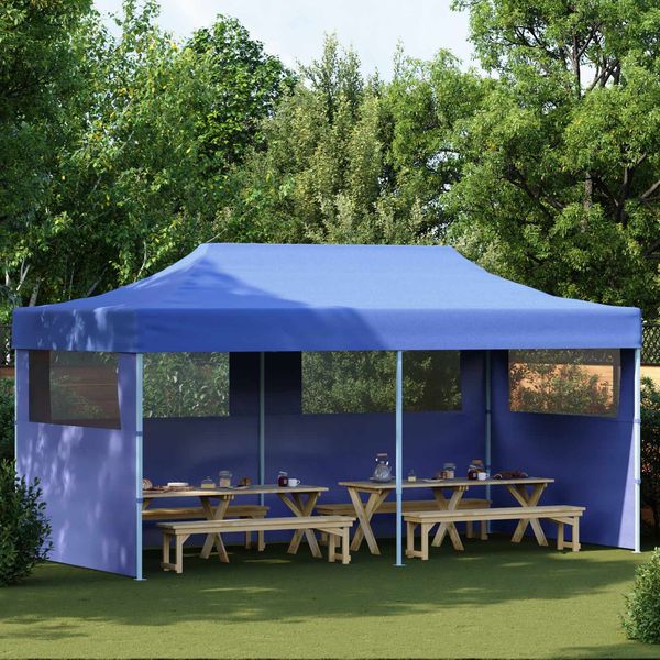 vidaXL Party-Zelt Blau 291 x 580 x 315 cm Oxford-Stoff 42023652