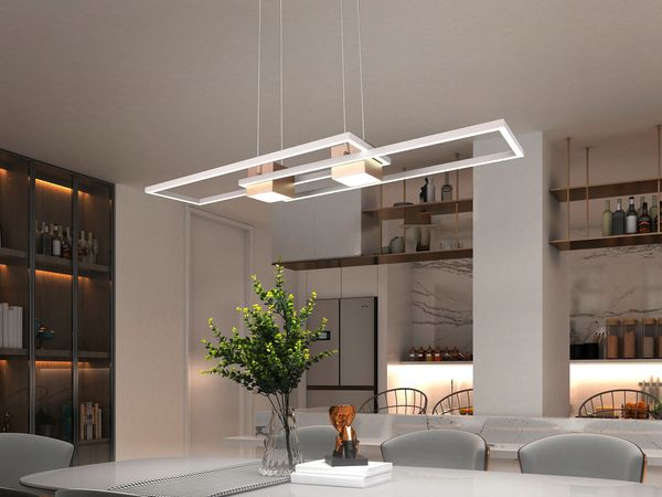 Trio Leuchten LED Pendelleuchte Albany 37W, warmweiß-kaltweiß, coffee