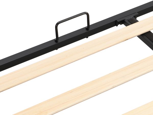 Polsterbett 180×200 cm aus Samt-Stoff mit Lattenrost, hellbeige Bild 10