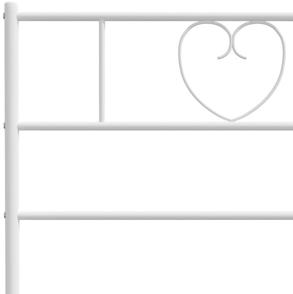 vidaXL Bettgestell mit Kopf- und Fußteil Metall Weiß 100x200 cm 355525 Bild 9