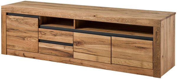 TV-Board Wild-/ Zerreiche 185x45x55 Eiche natur geölt MONTREUX #130