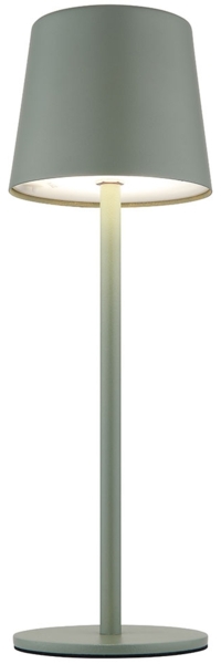 LED Tischleuchte, blassgrün, Akku, Touchdimmer, H 28 cm