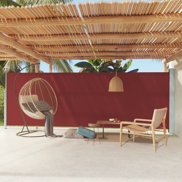 vidaXL Seitenmarkise Ausziehbar 180x600 cm Rot 317967