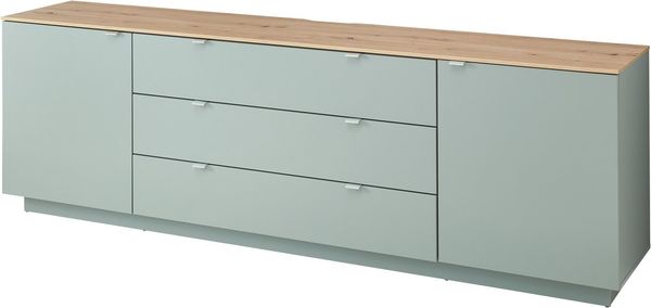 CORE TV-Sideboard in Schilf, Artisan Eiche Optik - Moderner Fernsehschrank mit Schubladen und viel Stauraum - 240 x 77 x 44 cm (B/H/T)