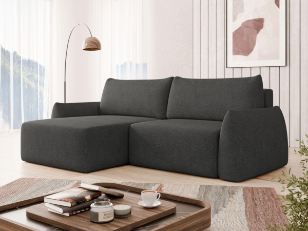 Ecksofa Faselo mit Bettkasten und Schlaffunktion (Farbe: Soft Plüsch 21)