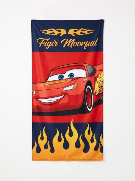Disney Strandtuch Disney Card Lightning McQueen Strandtuch Handtuch Badetuch XL 70x140 c, (1-St), 70x140 cm