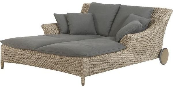 Valentine Loungeliege silberfarben