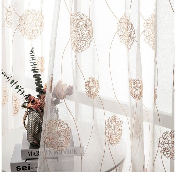 Qelus Vorhang 2er Set Sheer Voile Vorhänge Transparent Gardinen mit Ösen (2 St), für Wohnzimmer Schlafzimmer