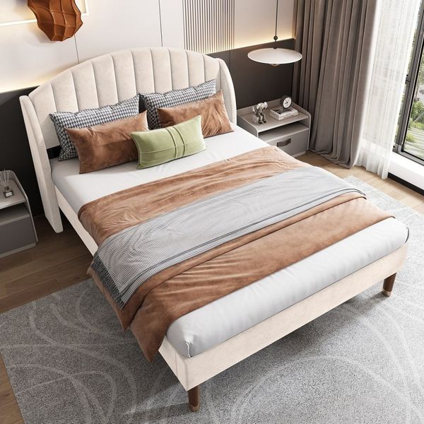STILVORA Polsterbett 140×200 Bettgestell Jugendbett mit Lattenrost und Kopfteil,Kinderbett (Grau Doppelbett 140x200 cm mit Matratze)