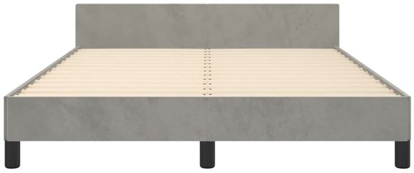 Bettgestell mit Kopfteil Samt Hellgrau 140x200 cm, Härtegrad: H2 [3125635] Bild 6