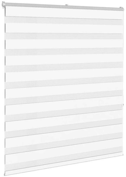 vidaXL Doppelrollo Weiß 125x150 cm Stoffbreite 120,9 cm Polyester 4014760 Bild 3