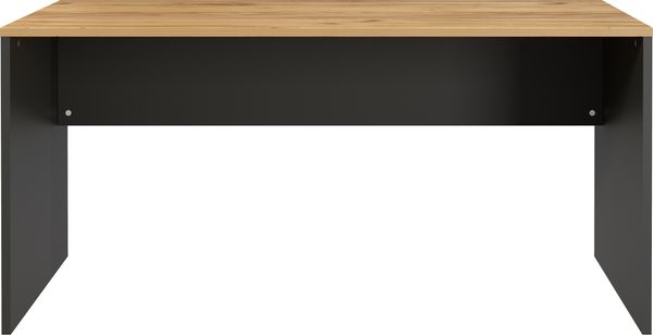 Germania Schreibtisch 4225-549, mit Seitenwangen, in Graphit/Eiche, 158 x 75 x 79 cm (BxHxT)