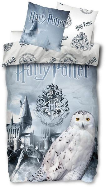SkyBrands Bettwäsche Harry Potter - Hogwarts Eule Hedwig - 2 x Bettwäsche-Set, 135x200, Baumwolle, 100% Baumwolle
