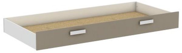 Bettschubkasten >Tidy< in Matt weiss/ton aus Holzwerkstoff - 198x22x93cm (BxHxT)