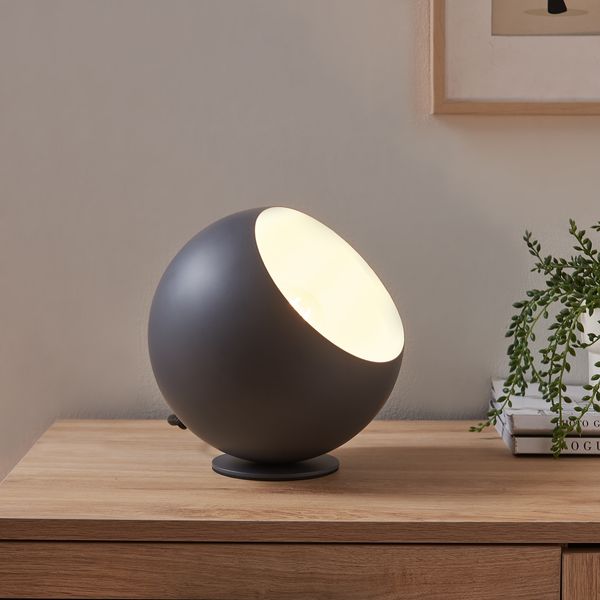Tischleuchte Lukkodso 1xE27 Ø20x20 cm Metall Grau [lux. pro]
