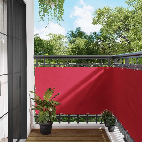 vidaXL Balkonsichtschutz Bordeauxrot 100 x 600 cm Oxford-Stoff 42030904