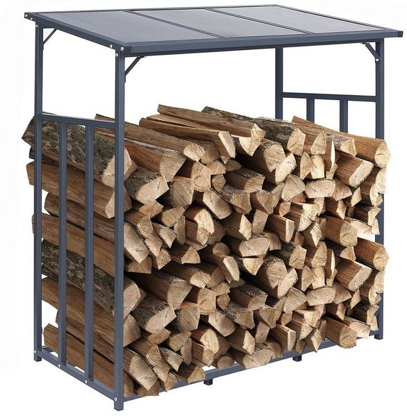 Grasekamp Kaminholzregal Kaminholzunterstand 143x60x130/145cm, BxTxH:70x70x145 cm