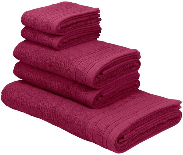 Bruno Banani Handtuch Set Robby, Premium Handtücher, 500 gr/m², 100% Baumwolle, Frottier (Set, 5-St), Duschtücher, Handtücher, Gästetücher, Set, 5-tlg, 5 Jahre Garantie