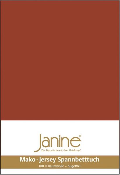 Janine Spannbettlaken MAKO-FEINJERSEY 5007, Mako-Jersey, Gummizug: rundum, (1 Stück), aus 100% Baumwolle, für Matratzen bis 26 cm Höhe
