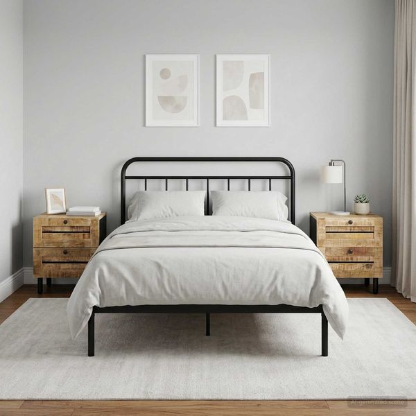 vidaXL Nachttisch 2 Stk. Natur 40 x 33 x 46 cm Massivholz Mango 4018843