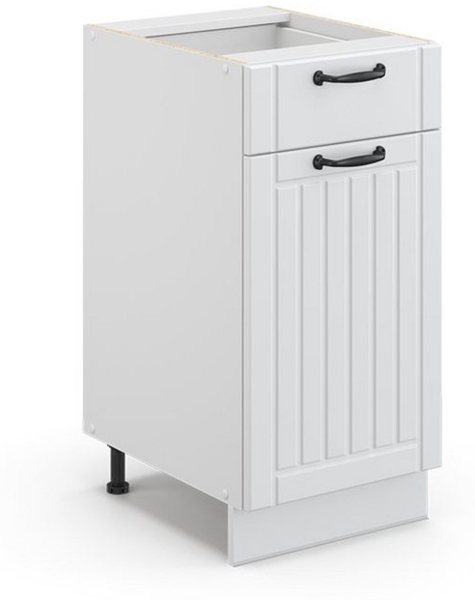 Midischrank Fame-Line Weiß Landhaus 40 x 82 cm ohne Arbeitsplatte Vicco