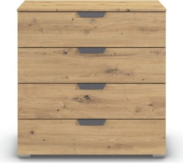 rauch Aditio Box, Kommode, 4 Schubladen, mit Softclose-Funktion, Farbe Eiche Artisan, BxHxT 80x81x42cm Bild 2