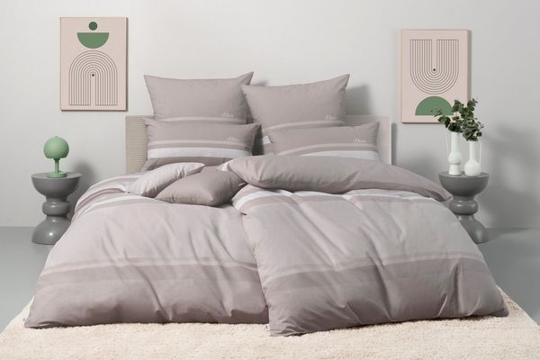 s.Oliver Bettwäsche Fenja in Gr. 135x200 oder 155x220 cm, Renforcé, 2 teilig, gestreifte Bettwäsche, mit GRATIS-Zugabe: 2x Kissenhüllen