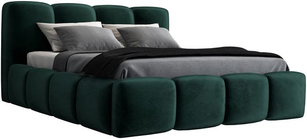 Polsterbett DONA 120x200 ohne Matratze mit Bettkasten und Lattenrost. Farbe: Dunkelgrun 10 Bild 4