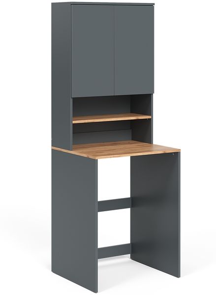 Waschmaschinenschrank Viktor Anthrazit/Goldkraft Eiche 68 x 88.2 cm 2 Teile mit Regal Vicco