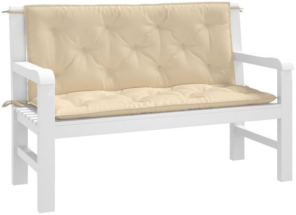 vidaXL Gartenbank-Auflagen 2 Stk. Beige 120x50x7 cm Oxford-Gewebe 361681 Bild 3