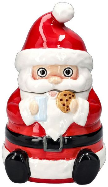 Figuren Shop GmbH Keksdose Keksdose - Weihnachtsmann Santa Claus - Weihnachten Weihnachtsdeko, Keramik