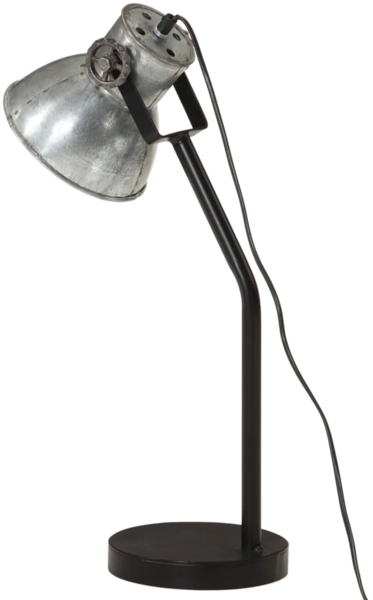 vidaXL Schreibtischlampe 25 W Vintage-Silber 17x17x60 cm E27 371883 Bild 4